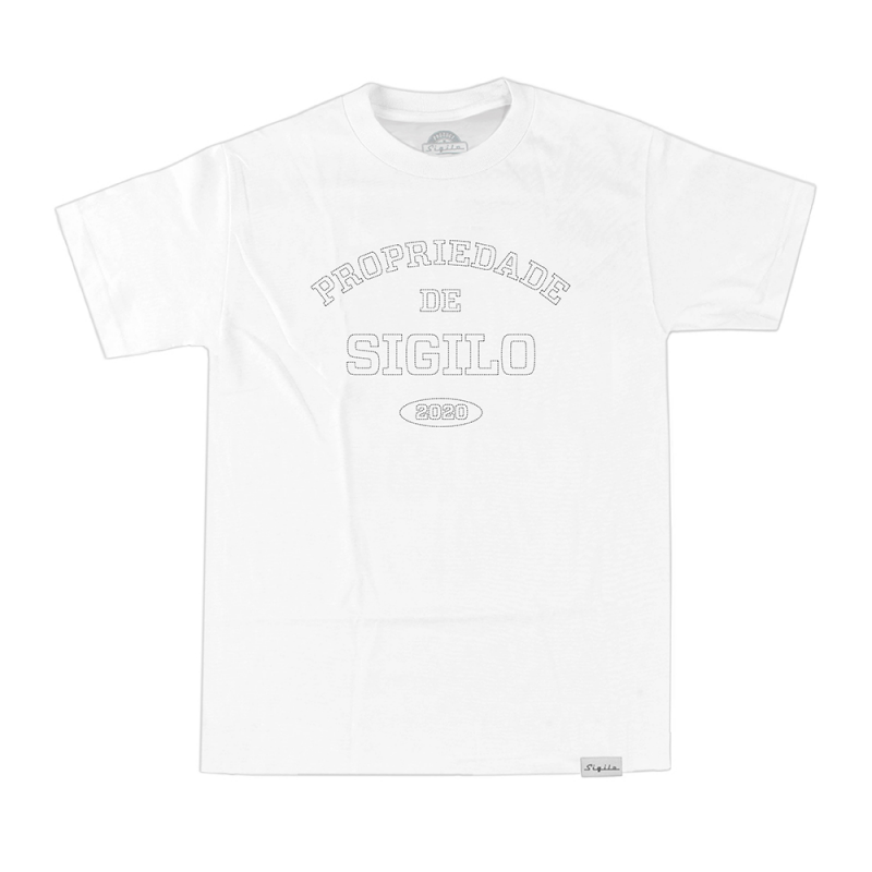 Camiseta Propriedade de Sigilo OutLine Branca